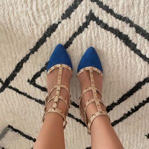 Wild Diva lounge studded strappy heels
